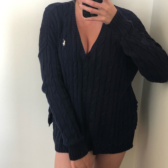 POLO RALPH LAUREN navy blue oversized sweater 💙✨ - Picture 2 of 4